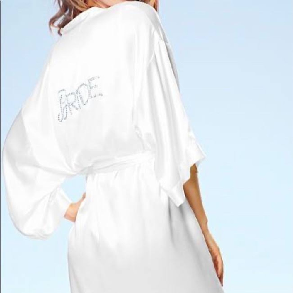 Victoria’s Secret Bride White Silk Robe, One Size